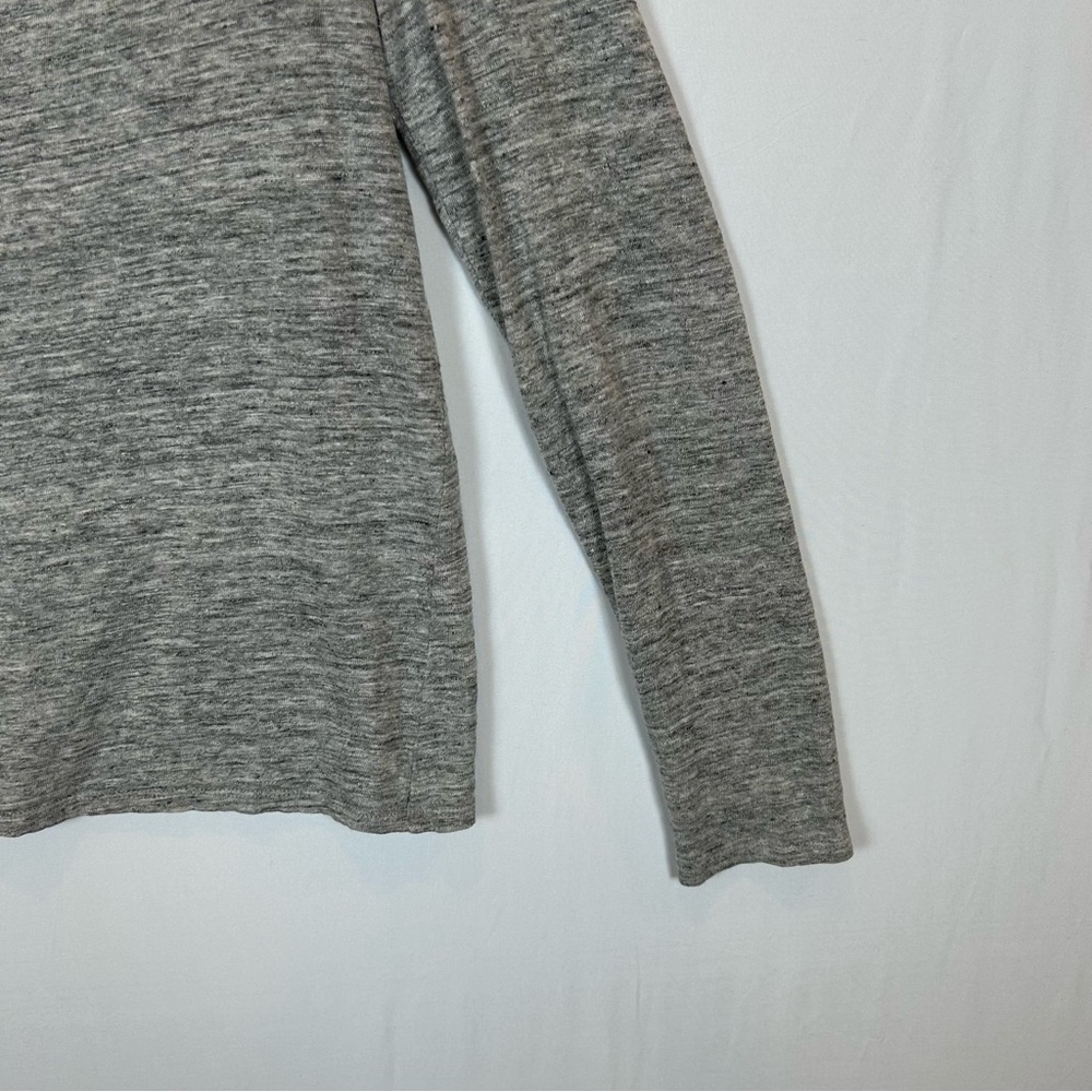 Sundance Women's Gray 100% Linen Long Sleeve Cowl Neck Top Small - Picture 6 of 6